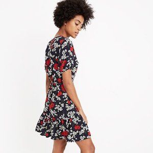 Madewell Ruffle Wrap Dress in Hillside Daisies